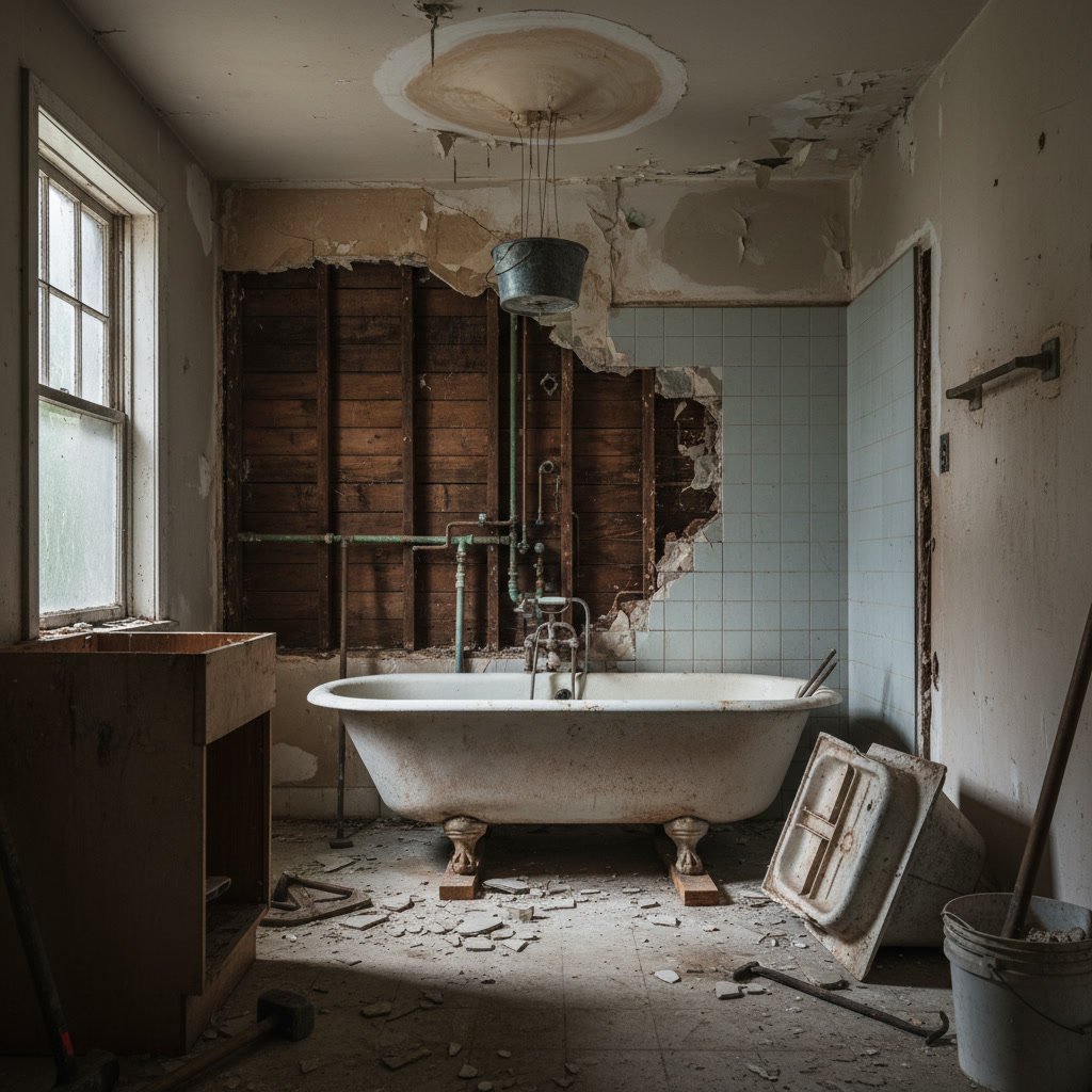 Professional bathroom remodel transformation showing before and after results